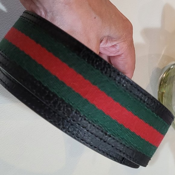 GUCCI~SHERRY LINE~LEATHER BELT - Picture 1 of 14